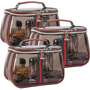 Large Capacity Waterproof Transparent Makeup Bag for Travel - 1 Count Cosmetic Storage Organizer for Toiletries & Cosmetics - Travel Essentials