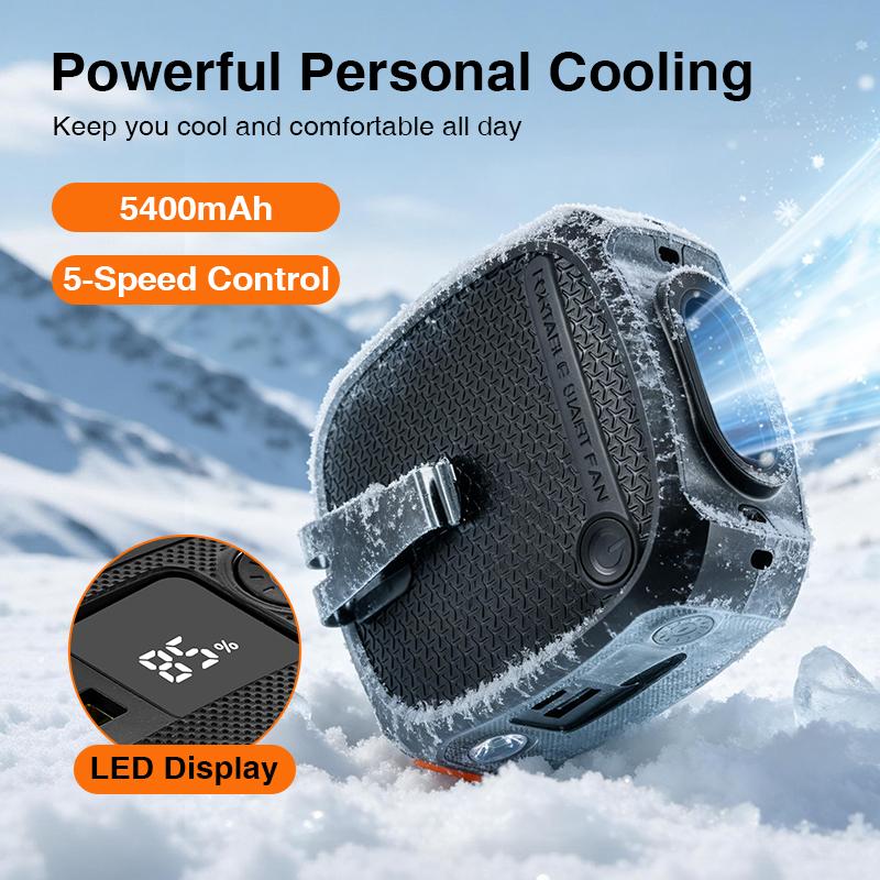 waist cooling fanwaist cooling fan - 5400mAh Phone Power Bank & 18H Max Runtime, 5-Speed Control, Built-in LED & SOS Flashing Light. Ideal for Jobsite Workers, Camping, Fishing, Sports, Hiking & Travel.,back to school,back to school haul
