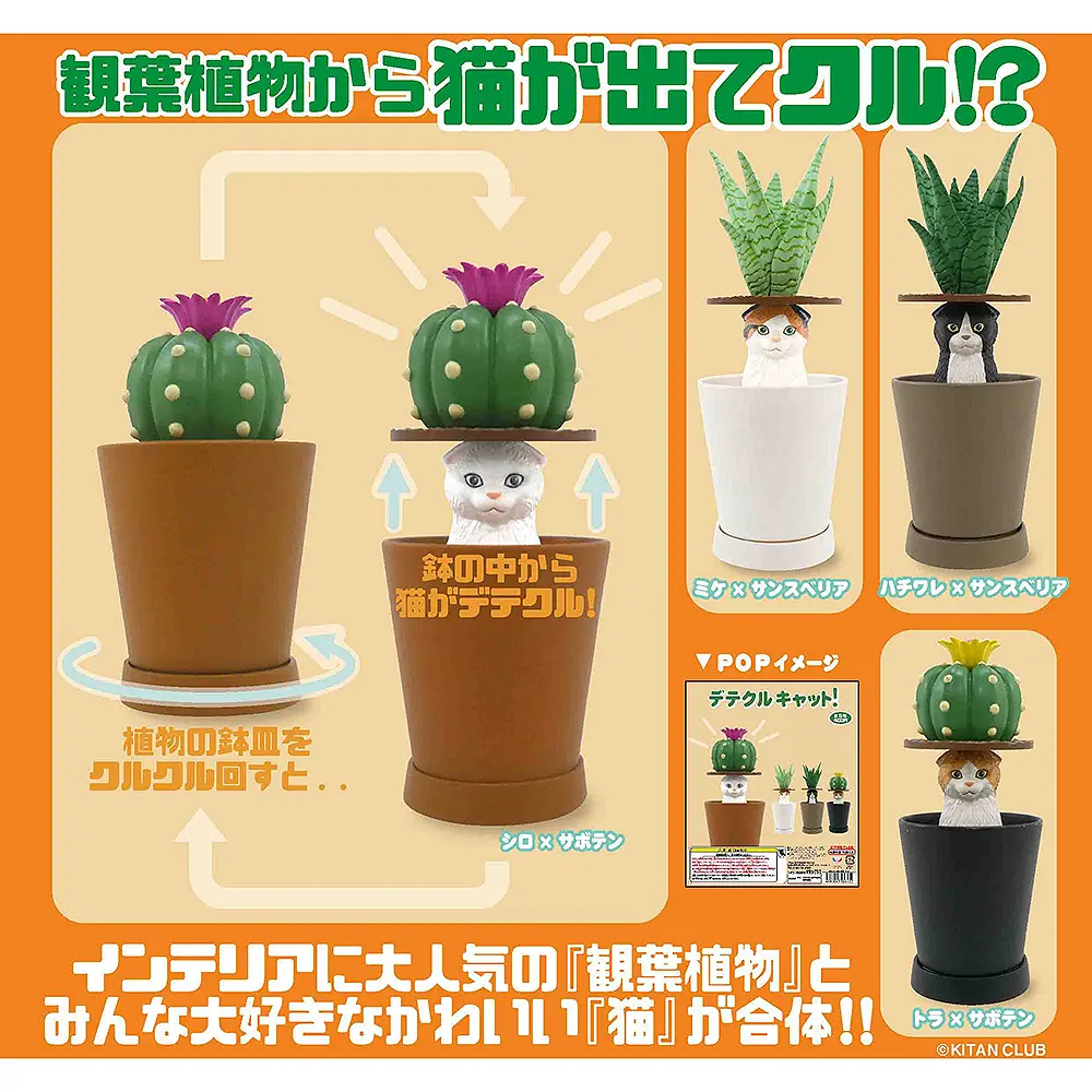 Cats Hiding in Cactus & Snake Plants Mini Figure