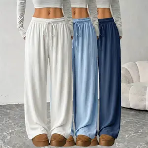 3-Pack Women’s Summer Long Pants – Breathable, Comfortable Casual Pants, New Fashion, Versatile Loose Wide-Leg Pants for Everyday Wear
