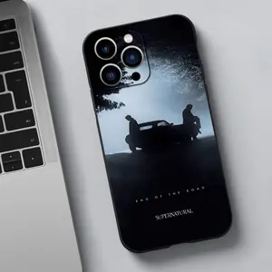supernatural The black cartoon TPU phone cover fits for iPhone well, with great shockproof effect and good durability against abrasion. for iPhone 17 16 15 14 13 12 11 Pro Max Plus