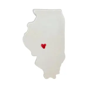 Springfield Ceramic Magnet for Fridge - Unique Handmade Illinois State Decor Gift