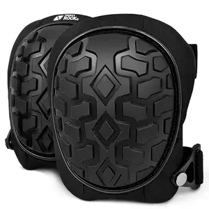 Professional Knee Pads for Work Construction with Heavy Duty Cap Foam Padding Gel Cushion Knee Pads for Men, Comfortable Adjustable Strong Strap, Military Grade Rivet for Flooring Gardening