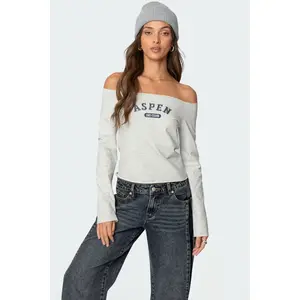 Aspen Ski Club Off Shoulder Top
