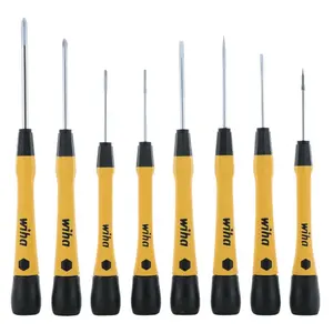 Wiha Tools 27396 8 Piece ESD Safe Slotted and Phillips Screwdriver Set with Canvas Roll Pouch
