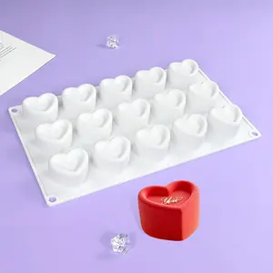 15-Cavity Mini Heart Mousse Mold 💖 Aesthetic Silicone Chocolate Tray for Valentine's Day, Mother’s Day, Thanksgiving & Viral Party Treats#MiniHearts #ChocolateMold #ValentinesDIY #BakingHacks #MotherDayGift #CandyMaking #TikTokShopFinds