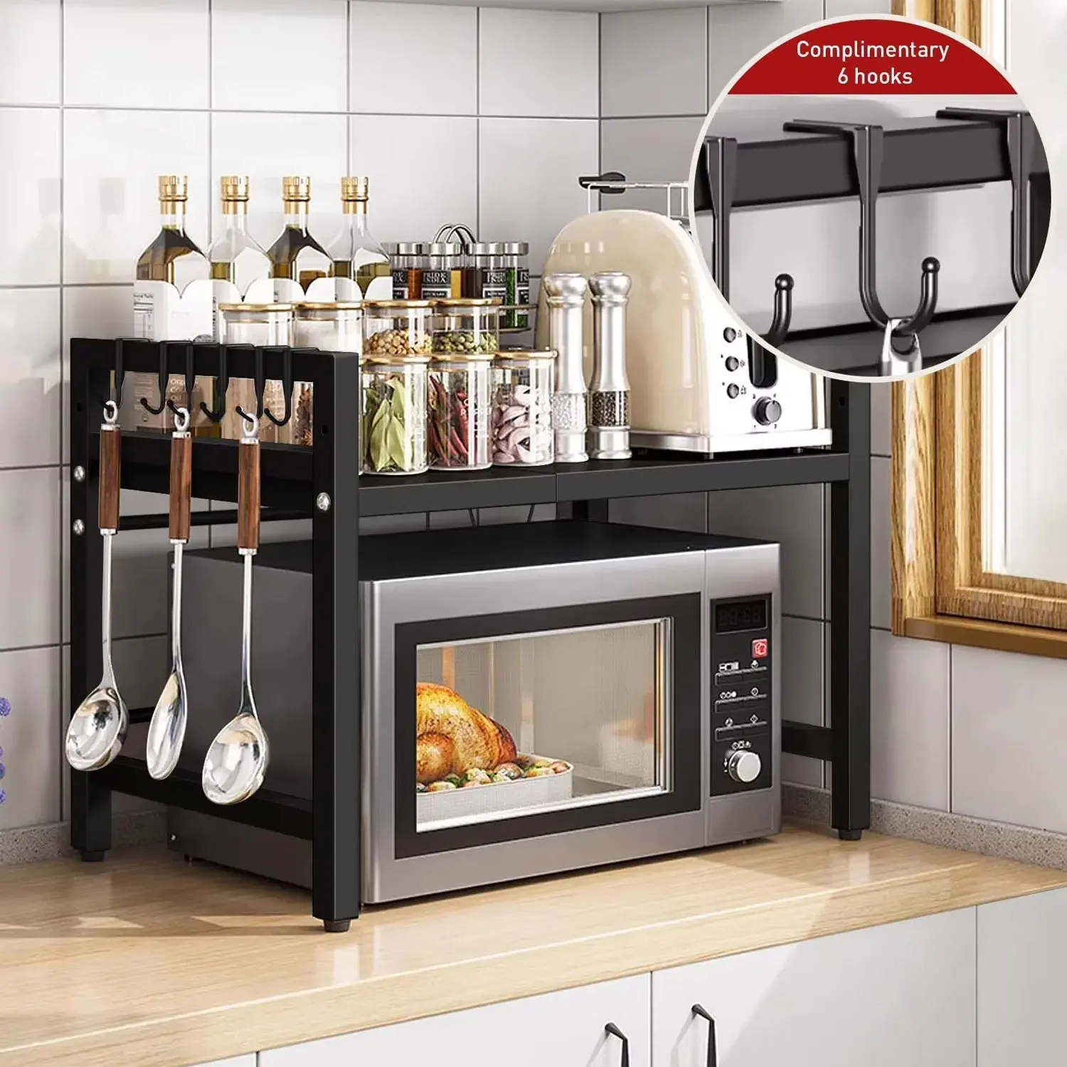 FlexiRack™ Expandable Microwave Shelf Organizer