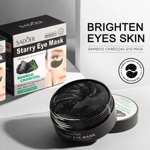 120pcs Bamboo Charcoal Collagen Eye Mask, Firming Moisturizing Skin, Glossy Smooth Radiant Skin, Suitable for All Skin Types