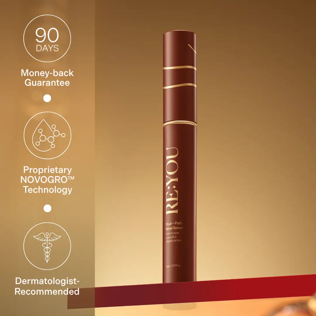 Dual-Path Brow Serum - Grow fuller, healthier brow in 90 days. Developed by PhD Scientists, Powered by Proprietary Molecules