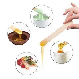 200/100/50/10pcs Disposable Wooden Waxing Sticks Wax Beans Applicator Stick For Hair Removal Full Body Depilatory Tool, Hair Products And Accessories For Barber Salon Beauty Travel Essentials.