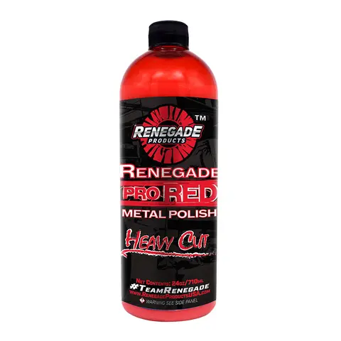 Renegade Products Pro Red Heavy Cut Metal Polish - High-Strength Aluminum & Stainless Steel Polish for Oxidation & Restoration, 12 oz/24 oz/1 Gallon Options