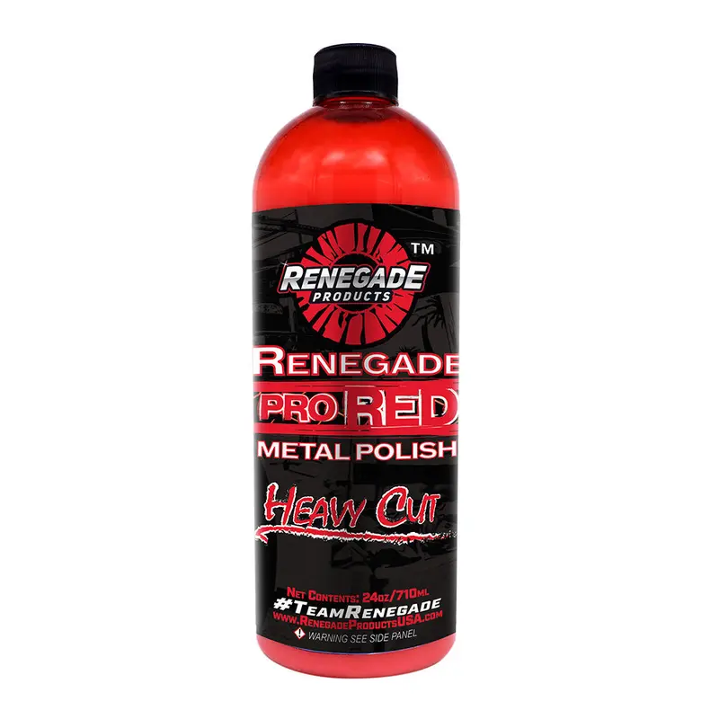 Renegade Products Pro Red Heavy Cut Metal Polish - High-Strength Aluminum & Stainless Steel Polish for Oxidation & Restoration, 12 oz/24 oz/1 Gallon Options