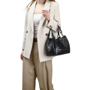 M6193 Women's Fashion Hand-woven Portable Tote Bag 2026 New Personalized Shoulder Crossbody Parachute Bag