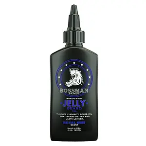 Bossman Beard Oil Jelly (4oz) - Beard Growth Softener, Moisturizer Lotion Gel with Natural Ingredients - Beard Growing Product