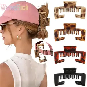 4Pack Hat-Friendly Hair Claw Clips for Women, Strong Hold Claws for Thick Hair, Ideal for Baseball & Trucker Hat Hairstyles, Comfortable No-Pull Styling Clamps, Durable Fashion Hair Accessories, Daily Beauty Essentials & Cute Thoughtful Gift for Ladies, A