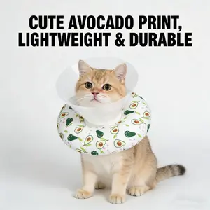 Soft Pet Elizabethan Collar Donut Cone for Dogs & Cats Adjustable Comfortable Recovery Collar with Vibrant Sunflower Pattern Breathable Fabric M Sizes