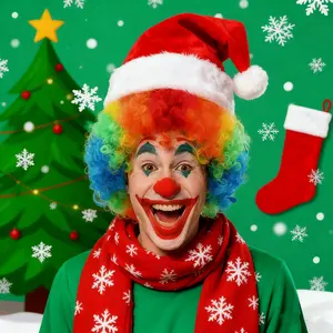 ELORAL Unisex Short Fluffy Afro Wigs-Women Men Kinky Curly Disco Hippie Wig Colorful Water Wave Wigs Curly Clown Wigs for Costume Cosplay Halloween Christmas Party Wavy Synthetic Hair