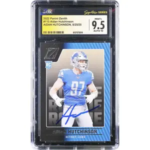 Aidan Hutchinson Detroit Lions Autographed 2022 Panini Zenith #113 CGC Authenticated 9.5/10 Rookie Card - Fanatics Authentic Certified