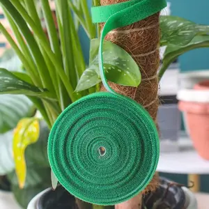 1 Roll 5m Reusable Self Adhesive Plant Tape Heavy Duty Green for Climbing Vines Ivy Roses Tomatoes Climbing Vegetable Plant Easy Cut Indoor Use Durable Nylon