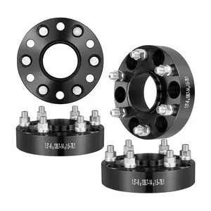 VEVOR Wheel Spacers, 1.5" 6"x5" Wheel Adapters, 6 Lug Forged Spacer, 78.1 mm Bore Hubcentric M14 x1.5 Studs Spacers, Fit for 1995-2023 Chevrolet, GMC, and Cadillac, 4 PCS Black