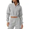 【Two Options, Not a set】QINSEN Women Half Zip Sports Top and Pants【Two Options, Not a set, needs to be ordered separately】