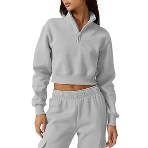 【Two Options, Not a set】QINSEN Women Half Zip Sports Top and Pants【Two Options, Not a set, needs to be ordered separately】