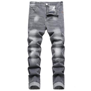 JUNBAOSS Men's Slim Fit Stretch Jeans Ripped Skinny Jeans for Men, Distressed Straight Leg Fashion Casual Popular Chic Comfort Flex Waist Denim Pants, Menswear Classic Street Style Cotton Fabric Jean Natural Hipster Personalized Stylish Jeans with Pockets