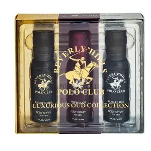 Beverly Hills Polo Club | Men’s 3PC Body Spray Gift Set – Oud Fragrance Collection (Vanilla, Leather & Woody) – 3oz Each – Bold Masculine Scents, Long-Lasting All-Day Freshness | Ideal for Everyday Use, Gifting, or Fragrance Discovery Pheromones Perfumes