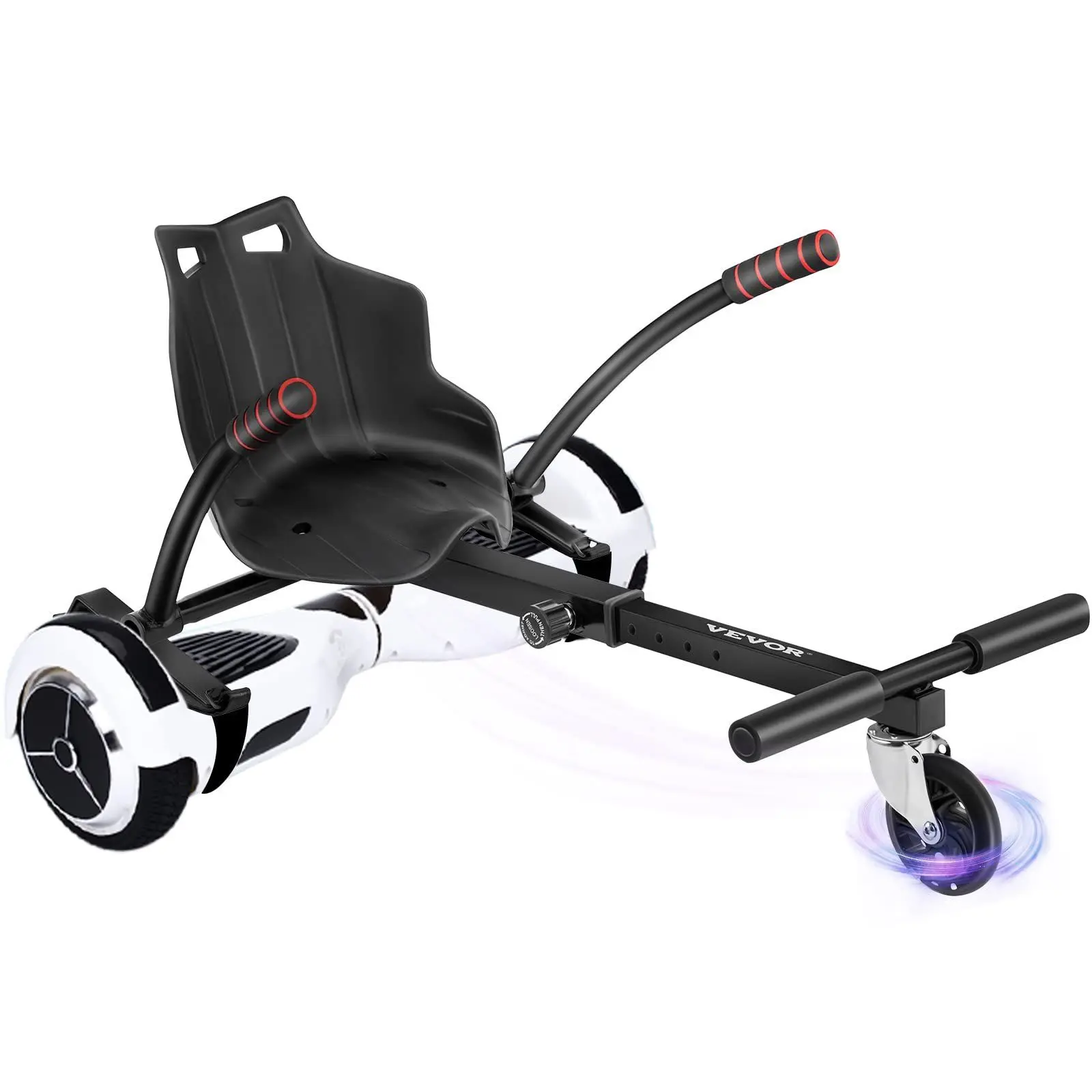 Spring new arrivals Hoverboard Seat Attachment for 6.5" 8" 10" Self Balancing Scooter, Hoverboard Kart for Kids or Adults, Black Hoverboard Attachments Adjustable Frame Length