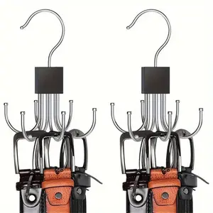 2counts Rotating 6-Claw Hook,  Multifunctional Rotating Hook, Used for Coat, Hat, Scarf, Wardrobe Storage Pendant, Bag Storage Hook, Carry Purse Hook, Household Organizing Box