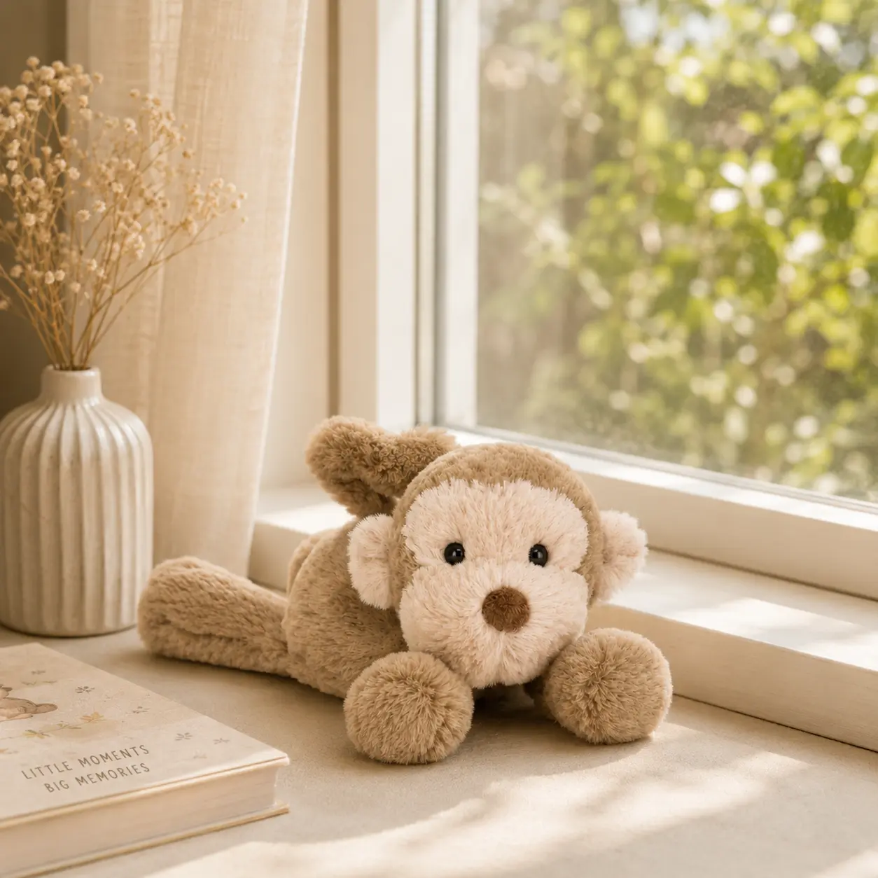 Jellycat Bashful Monkey Plush - Ultra Soft Stuffed Monkey Toy - Cute Baby Shower & Birthday Gift