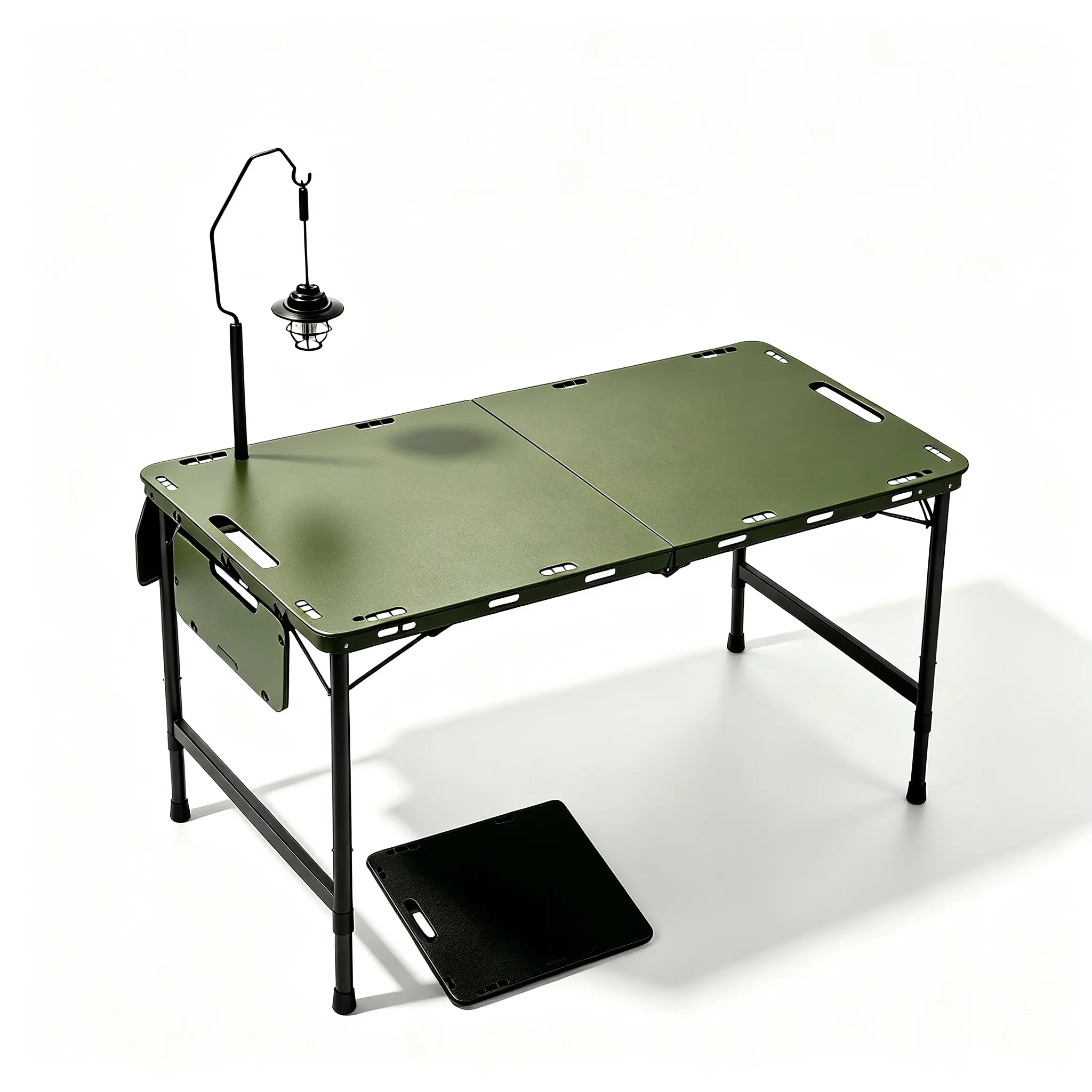 Adjustable Height Foldable Portable Table - Heavy-Duty Modular Outdoor Cooking Workstation, 286 LBS Weight Capacity, Multifunctional for Camping, Overland Trips