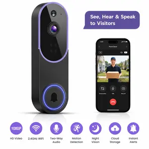 Smart WiFi Ring Video Doorbell Camera M52 - 1080P HD Video, Motion Detection, Night Vision, Mobile App Control, Wireless Home Security