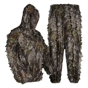 Hunting Ghillie Suit, 3D Leafy Camo Suit Military and Shooting Accessories Tactical Gear Clothing Can be used with raincoat