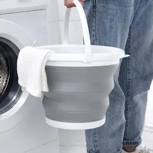 Foldable Bucket, Portable Folding Bucket for Travel Fishing, Multifunctional Bucket for Home Kitchen Bathroom, Washing Bucket, Household Cleaning Supplies