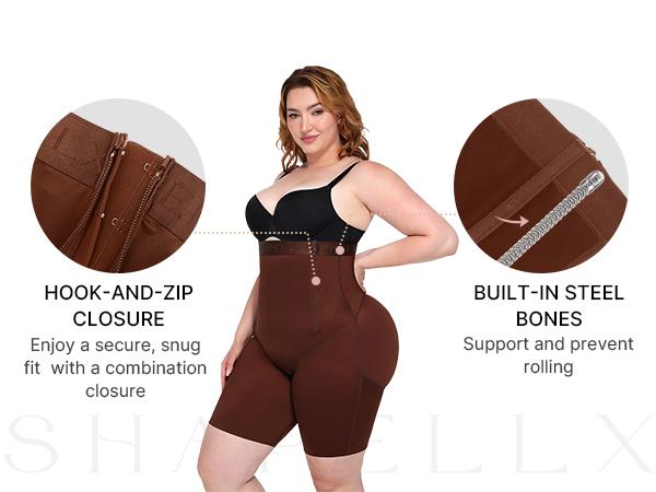 Shapellx AirSlim Brand Logo Shaping High-Rise Shorts Tummy Tucking Butt Lift Comfort Shapewear Basic Fajas Colombianas Womenswear