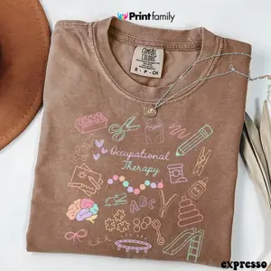 Comfort Colors Occupational Therapy T-Shirt, Retro OT TShirt, COTA T-Shirt, Cute Therapist Gift TShirt, Occupational Therapist Appreciation Tee - Printfamily