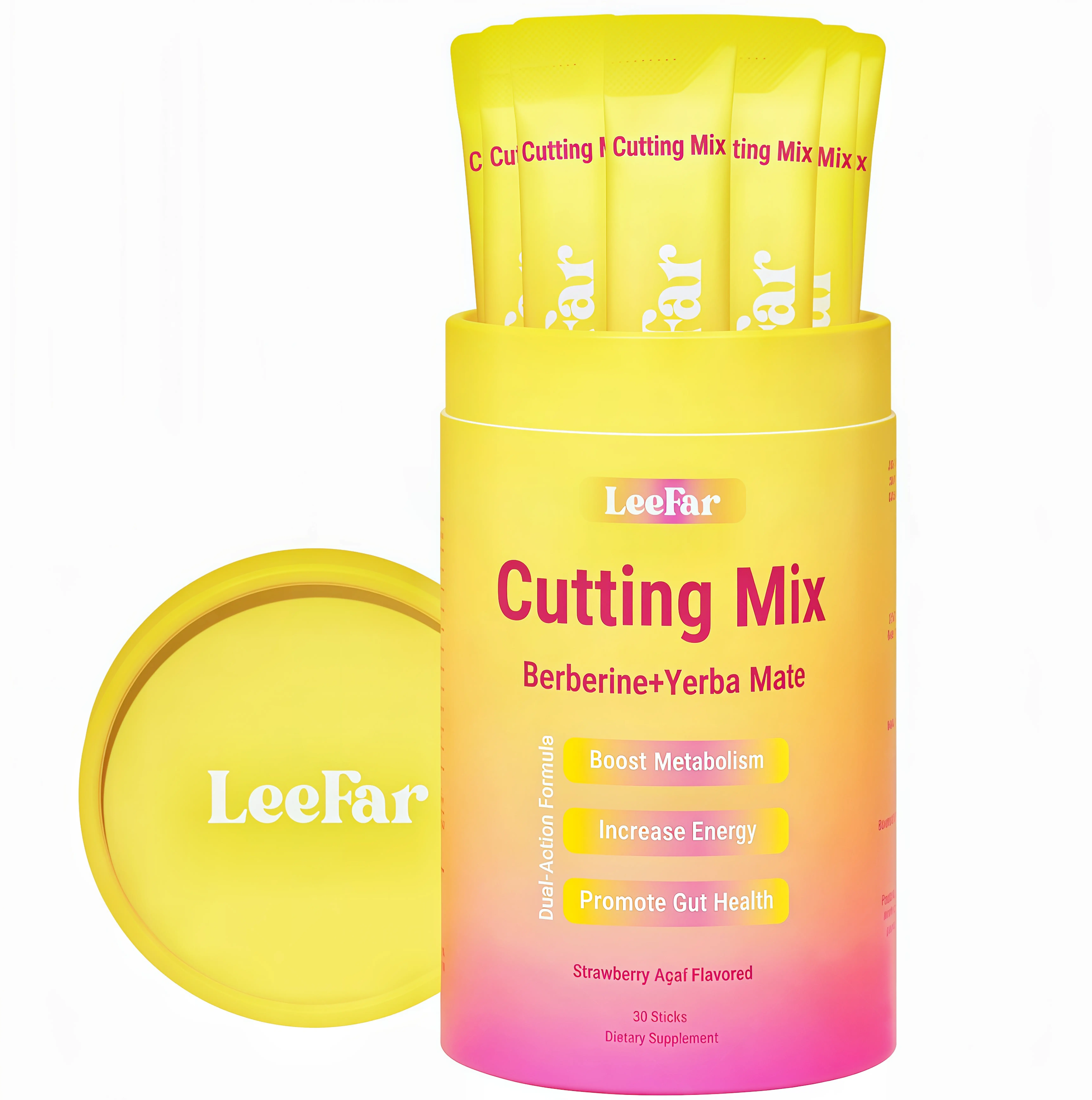 LeeFar Cutting Drink Mix – | SK Strawberry Açaí Flavor – | (30 Servings)