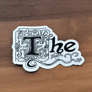 SpongeBob Essay Fancy 'The' Sticker, Funny SpongeBob Joke Meme Gift, 'The' Sticker Meme, Fancy Cursive The Sticker, Funny Meme Gift, Silly Stickers