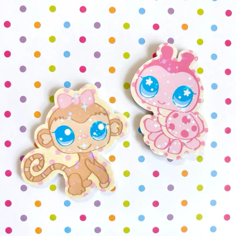 LPS Holographic Stickers, Self Adhesive Label, Vinyl Decal Sticker, Photo-Safe Art Supplies for Multi-Use DIY Scrapbooking & Stamping