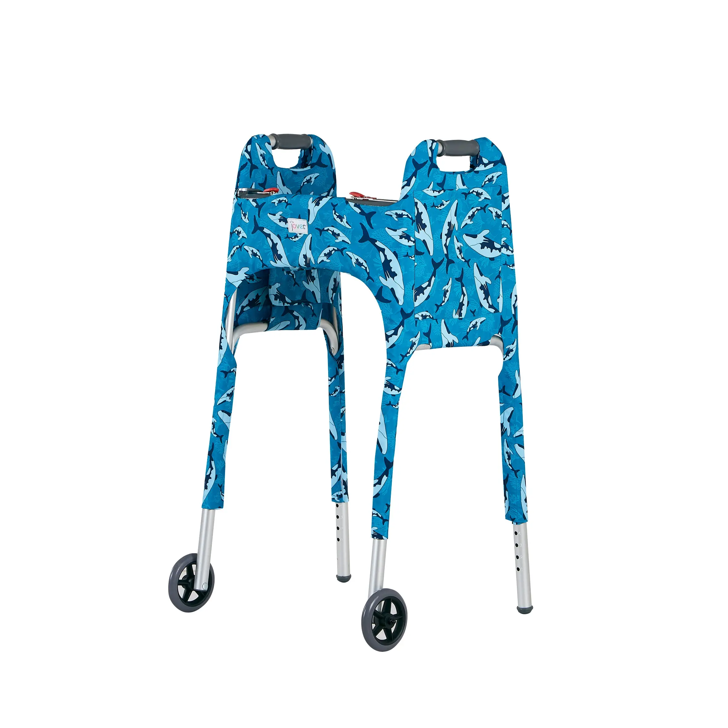Walker Cover in Whale Dance - Medical Walker Accessory with Pockets