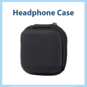[Gift] Black Mini Earphone Case, Portable Small Square Pouch, Coin & Key Bag, Multi-Purpose Storage for Lipstick, Earbuds, and Small Essentials