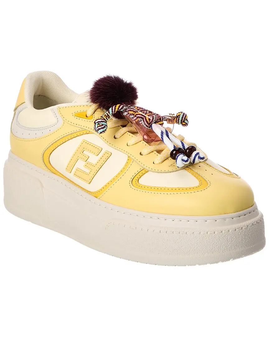 FENDI Match Leather Platform Sneaker
