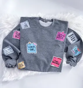 Positive affirmation Sticky Note Sweatshirt or Hoodie with sleeve prints Comfy Unisex Tops