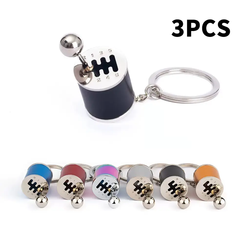 3PCS Mini Gear Shift Keychain for Adults -Metal Fidget Toy Set for Stress & Anxiety Relief, Nostalgic Car Enthusiast Gift for Manual Transmission Lovers, Gold Silver Black Key Chain Accessories, focus tool