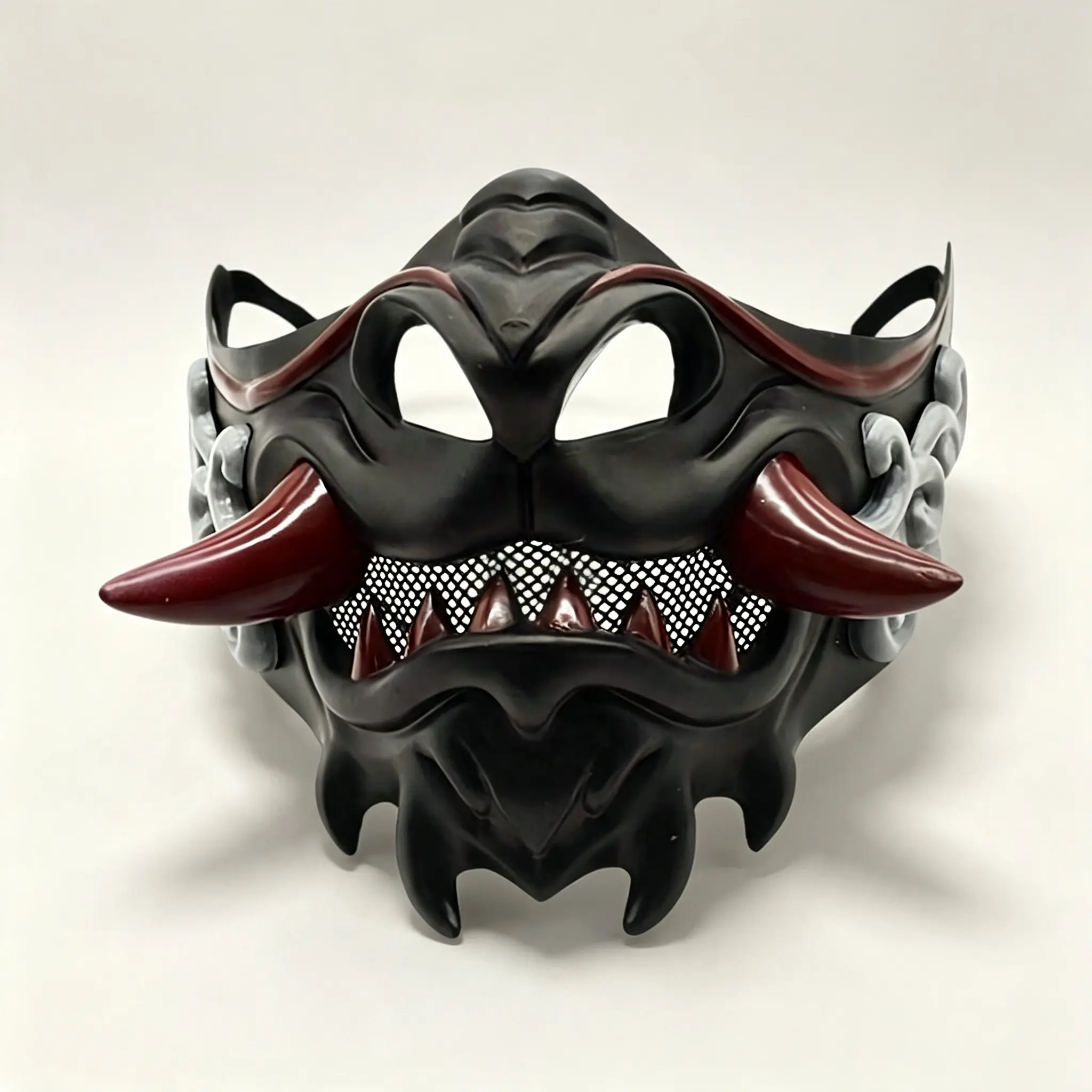 Halloween "Akahannya" (Red Hannya) Demon/Dark Warrior Mask – Japanese & Korean Style Costume Accessory