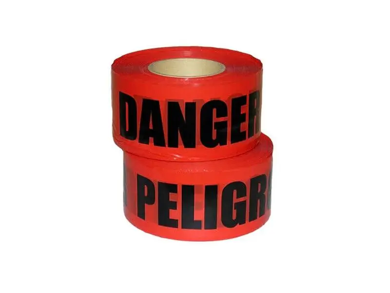 Red DANGER PELIGRO Tape 3 inch X 1000 feet Thick 2.4 Mil