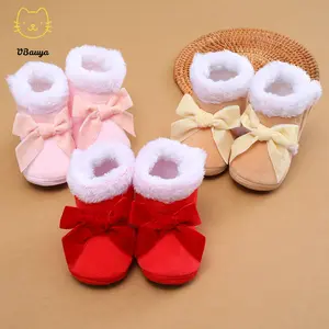 Toddler Baby Girls Boots Winter Warm Soft Sole Fluffy Cute Non Slip Shoes for Newborn Infant