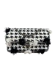 Pre-owned tweed Shoulder Bags Chanel Woven Medium Classic Double Flap Bag 2014