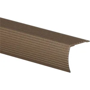 212 MAIN Frost King Stairnose Flooring Joiner, 1-1/8x36" Satin Cocoa Peel & Stick, Custom Cut (1-0.12x36 in. Spec)